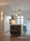 Scandinavian-inspired kitchen, neutral kitchen, kitchen featuring Resene Half Wan White