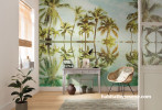 wallpaper inspiration, wallpaper ideas, beachy interior, beach inspired, wallpaper feature, resene