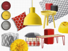 yellow paint, red paint, red and yellow, red accessories, yellow accessories, grey paint 