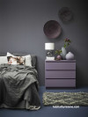 purple, black, grey bedroom, resene gunpowder, resene chapta and verse